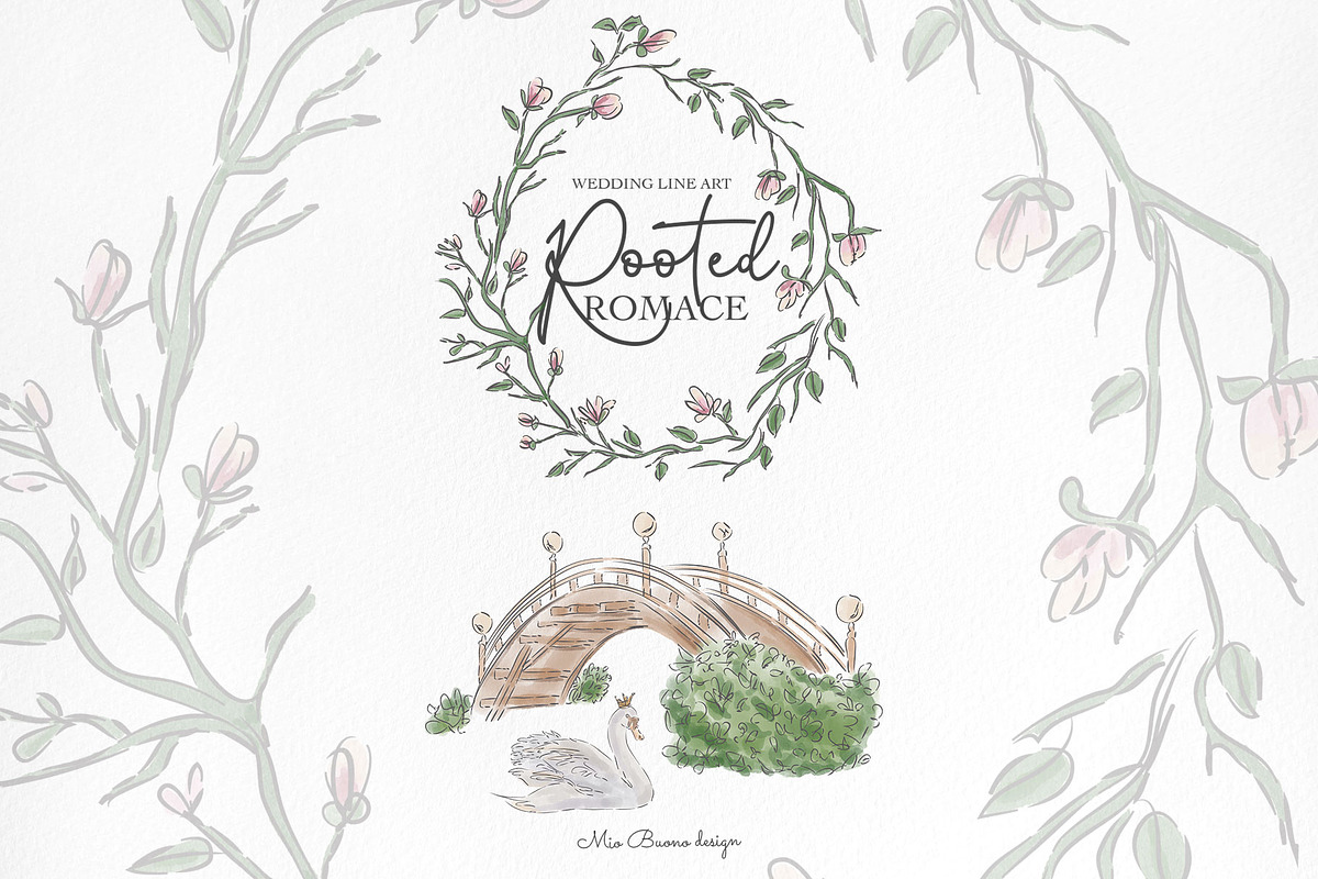 Rooted Romance. Wedding Line Art Kit, an Object Graphic by Mio Buono (Photo 15 of 16)