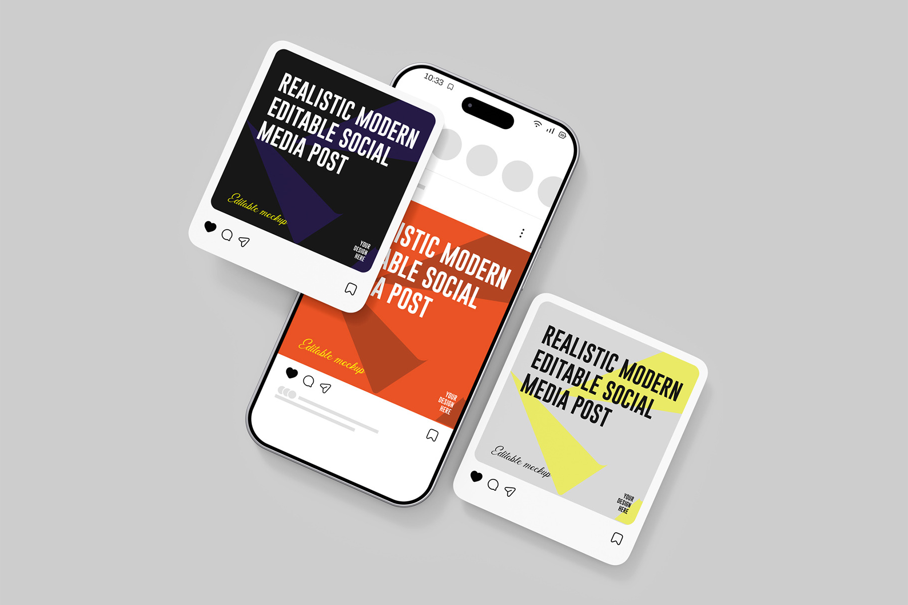 Realistic Social Media Post Mockup