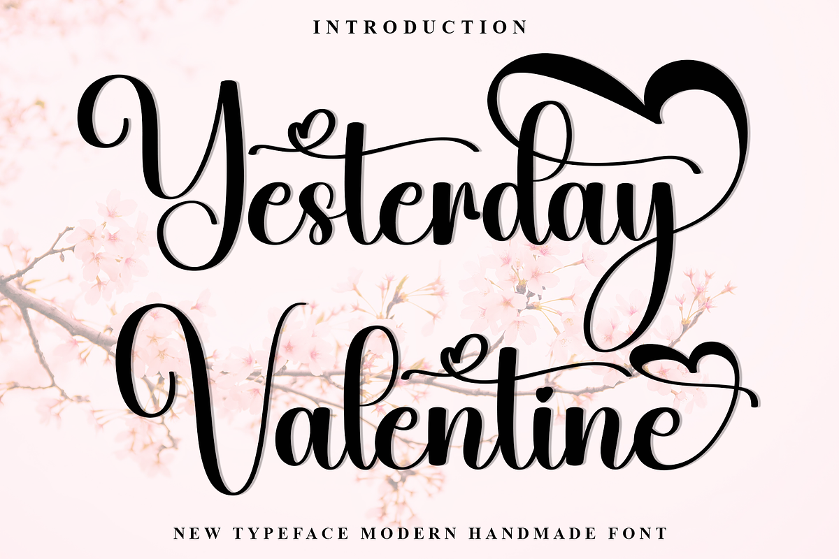 Yesterday Valentine, a Script Font by InermediaSTUDIO (Photo 1 of 8)