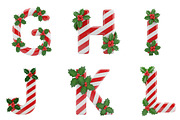 Candy Cane Christmas Alphabet, an Illustration by Design Market (Thumbnail 3 of 7)