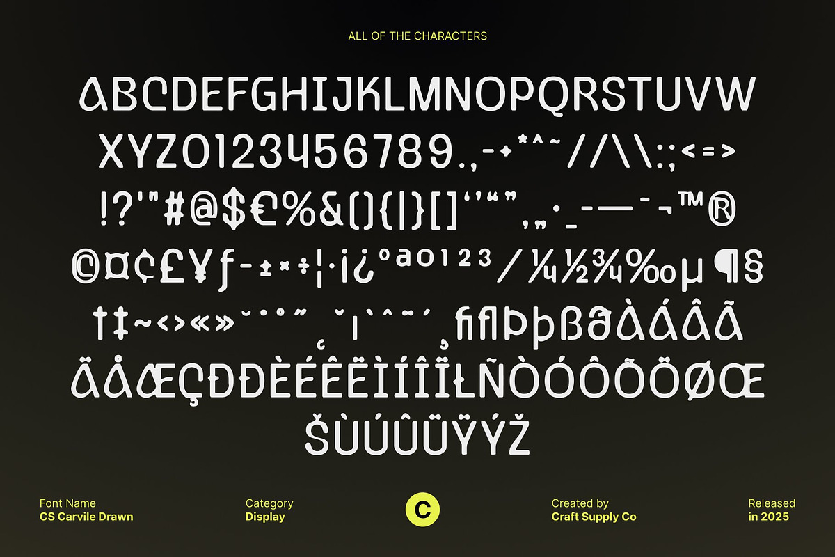 CS Carvile Drawn, a Sans Serif Font by Craft Supply Co. (Photo 8 of 8)