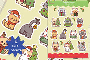 Cute Cat Christmas Sticker Set, a Graphic by Dori Debreceni draws (Thumbnail 4 of 4)