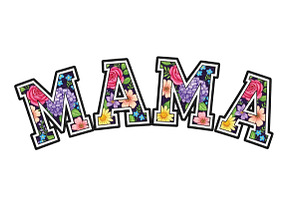 Floral Mama Spring Mothers Day Png, an Illustration by CraftArtStudio