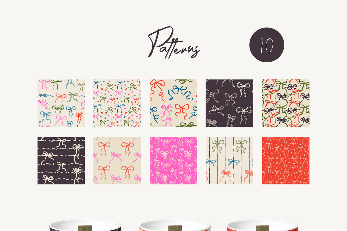 Whimsical Bow Frames & Patterns, an Object Graphic by AnnArt (Photo 6 of 12)