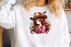 Valentines Cowgirl Sublimation