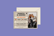 Danica Andrei Engagement Invitation, an Invitation Template by Mountain Folk Creative (Thumbnail 1 of 12)