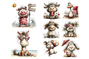 Beach Animals Watercolor Clipart Set, an Animal Illustration by Nicolle's Colorful Art (Thumbnail 9 of 10)