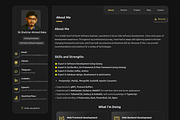 DarkGolden Customizable Portfolio, a React Template by skshahriarahmedraka (Thumbnail 2 of 13)