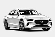 Modern Sports Sedan Vector Set, an Illustration by Gfx_Store (Thumbnail 7 of 8)