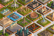 Polygonia Cartoon Low Poly Landmarks, a 3D by Anton Moek (Thumbnail 2 of 7)