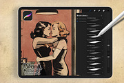 Procreate Vintage Halftones Brushes, a Brush Add-On by DiBrush Studio (Thumbnail 6 of 7)
