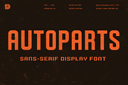 AUTOPARTS Retro Display Font, a Sans Serif Font by Lund Design Co. (Thumbnail 1 of 9)