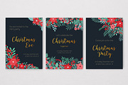 Floral Christmas cards set, a Decorative Illustration by Good Studio (Thumbnail 1 of 9)
