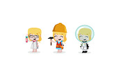 24 x Professions Vector little Girls, an Illustration by Beatriz Gascón (Thumbnail 3 of 4)