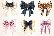 Halloween Coquette Bow Clipart, an Illustration by Dream Creation (Thumbnail 3 of 7)