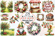Spring Apple Harvest Clipart, an Illustration by RobertsArt (Thumbnail 1 of 7)