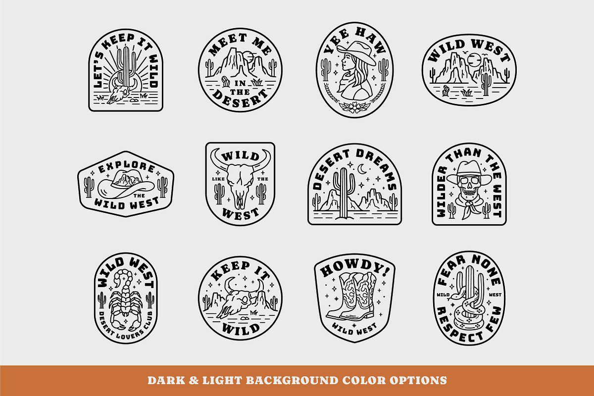 Western Line Art Collection, a Branding & Logo Template by cd-design.co