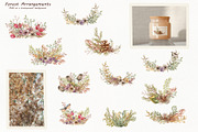 Watercolor Botanical Forest Set, an Animal Illustration by BarvArt (Thumbnail 9 of 20)