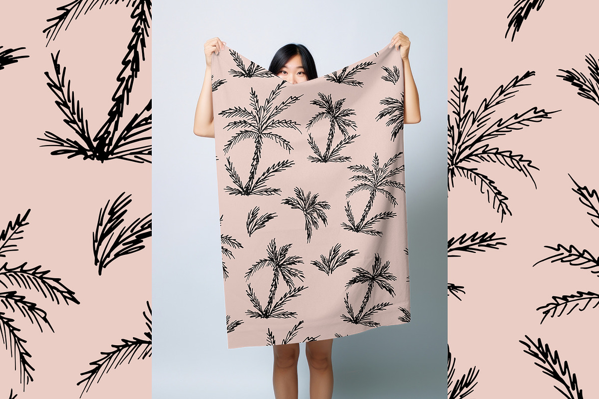Summer Palm Sketch, a Wallpaper Graphic by MalyskaStudio (Photo 8 of 12)