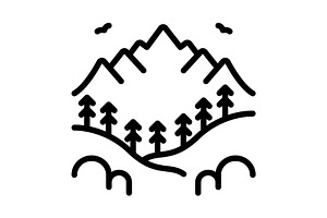 Wilderness wilds black icon, an Outline Icon by Creative priyanka