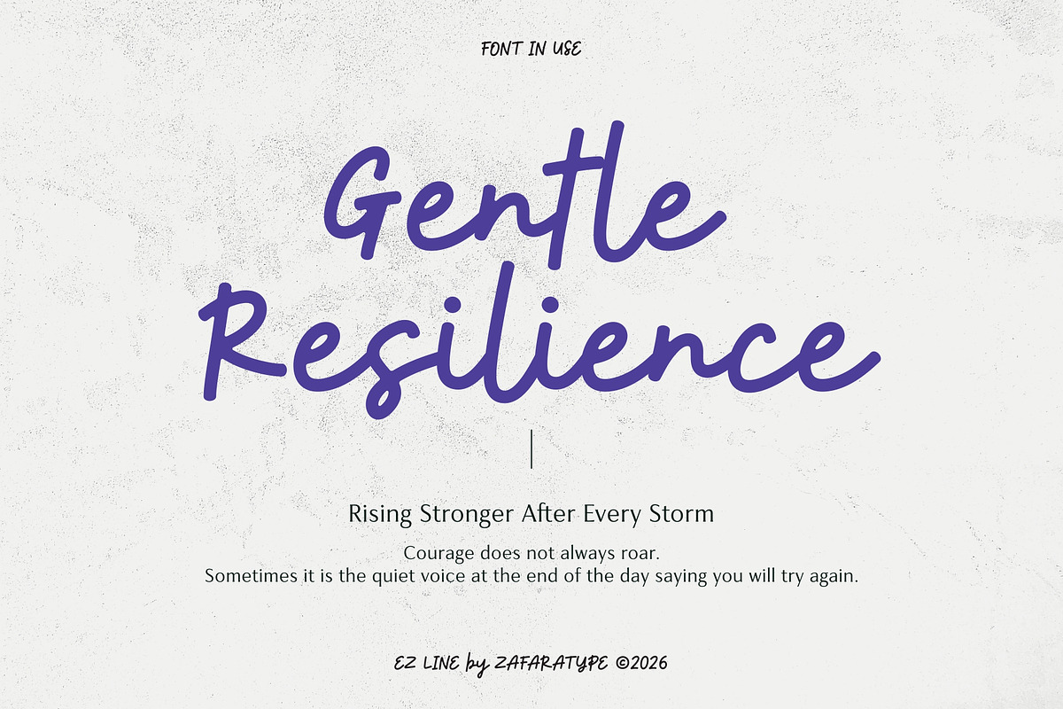 EZ Jaffeline, a Handwritten Font by Zafara Studios (Photo 2 of 6)
