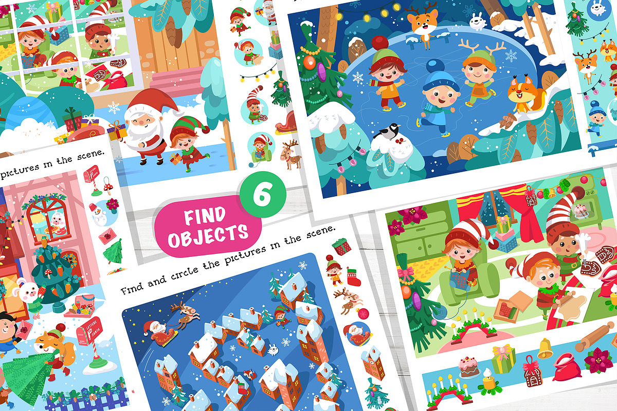 Merry Christmas Activity Games, an Education Illustration by ArtyCats (Photo 5 of 8)