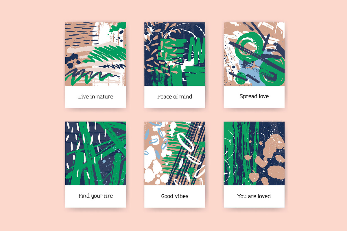 Textured hand drawn cards set, a Texture Graphic by Good Studio (Photo 3 of 15)