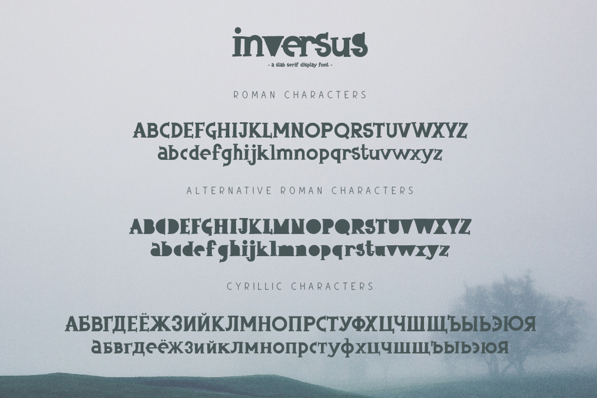 Inversus - a slab serif display font preview 8
