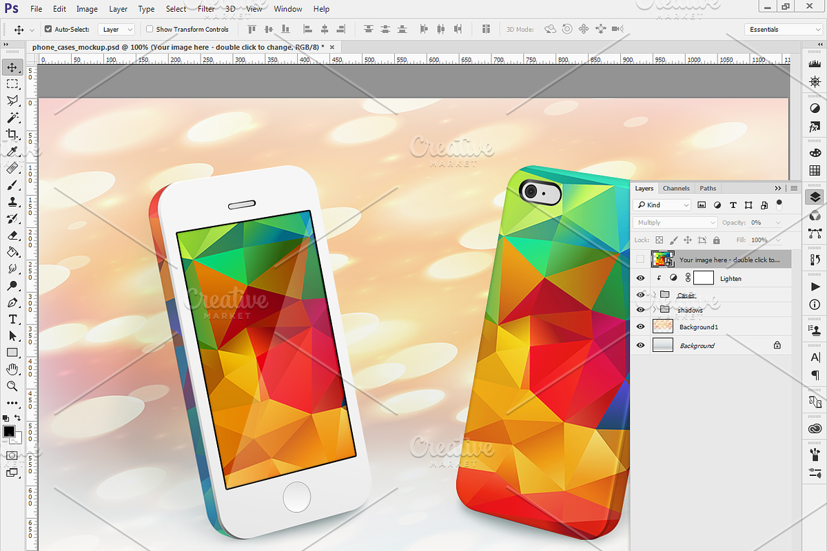 Smartphone cases PSD mockup, a Product Mockup by Art of Sun (Photo 3 of 3)
