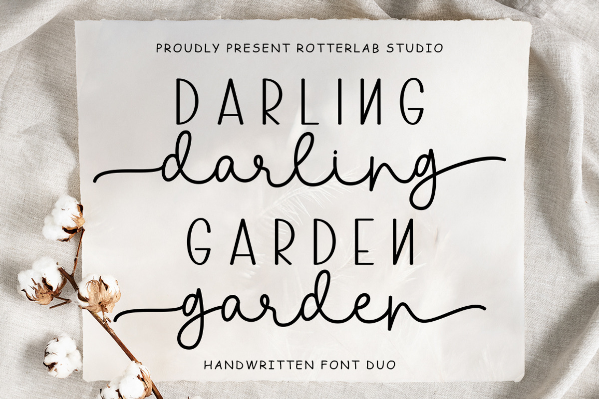 Darling Garden | Font Duo, a Script Font by Rotterlab Studio (Photo 1 of 11)