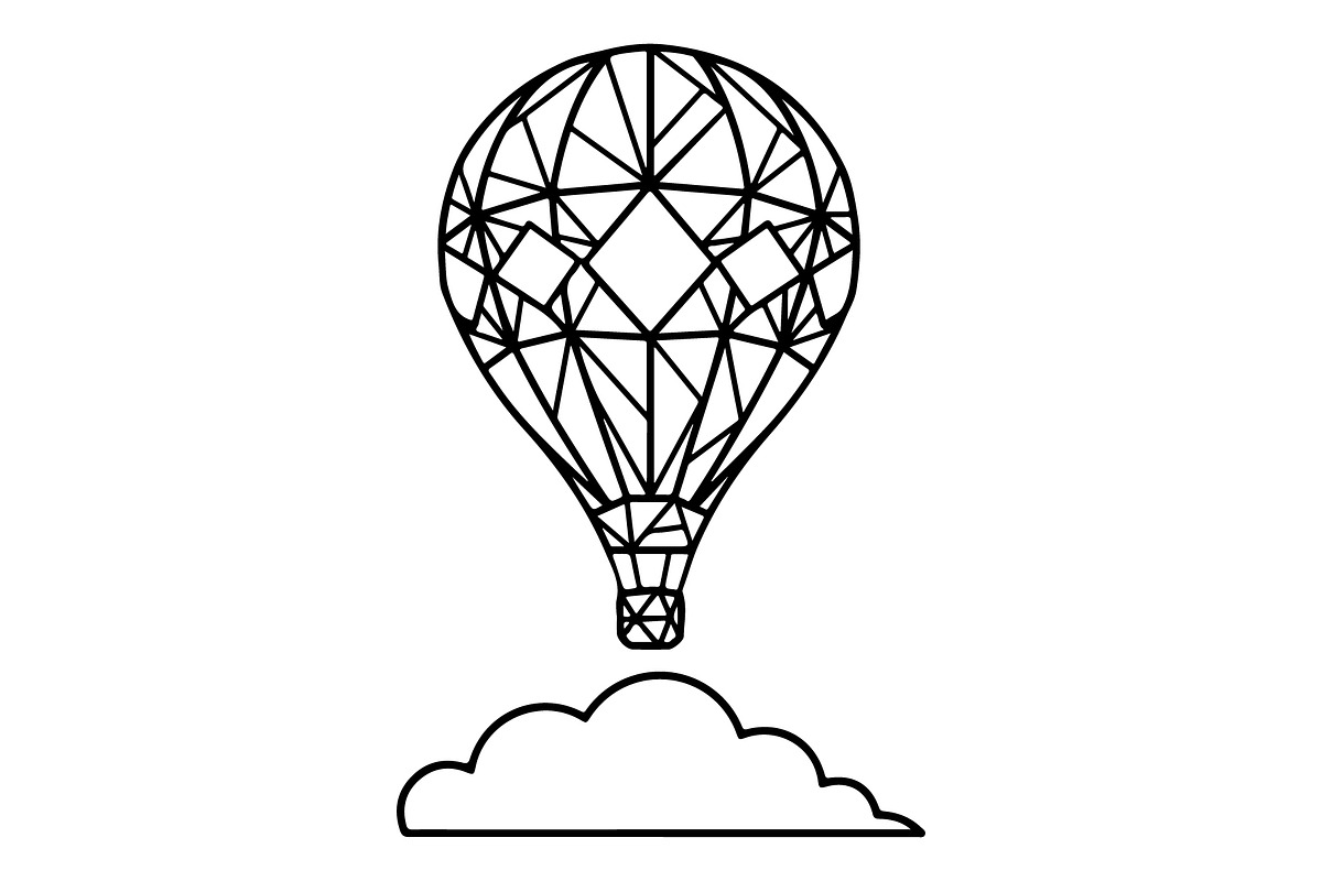Hot Air Balloon Silhouette Bundle, an Object Illustration by Gaye Art (Photo 21 of 31)