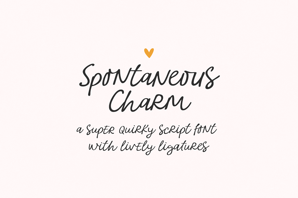Spontaneous Charm Quirky Script Font, a Handwritten Font by Kaya Fonts (Photo 35 of 35)