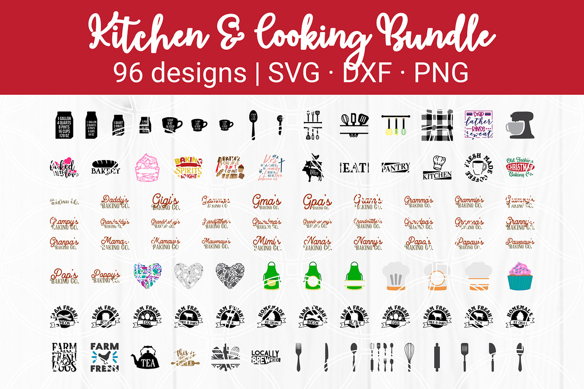 Kitchen and Cooking SVG Bundle, a Decorative Illustration by SavanasDesign (Photo 1 of 10)