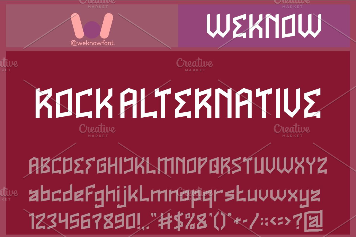 Rock Alternative Font, a Font by weknow (Photo 1 of 8)