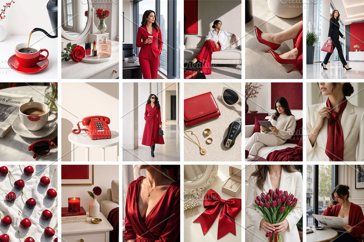 100 Red Aesthetic Stock Photos, a Person Photo by Selenique Studio (Photo 7 of 12)