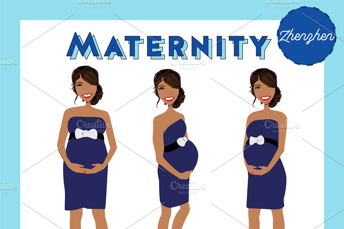 Maternity Pregnant Portrait Creator, a Person Illustration by Lauren Lesley Studio (Photo 45 of 45)