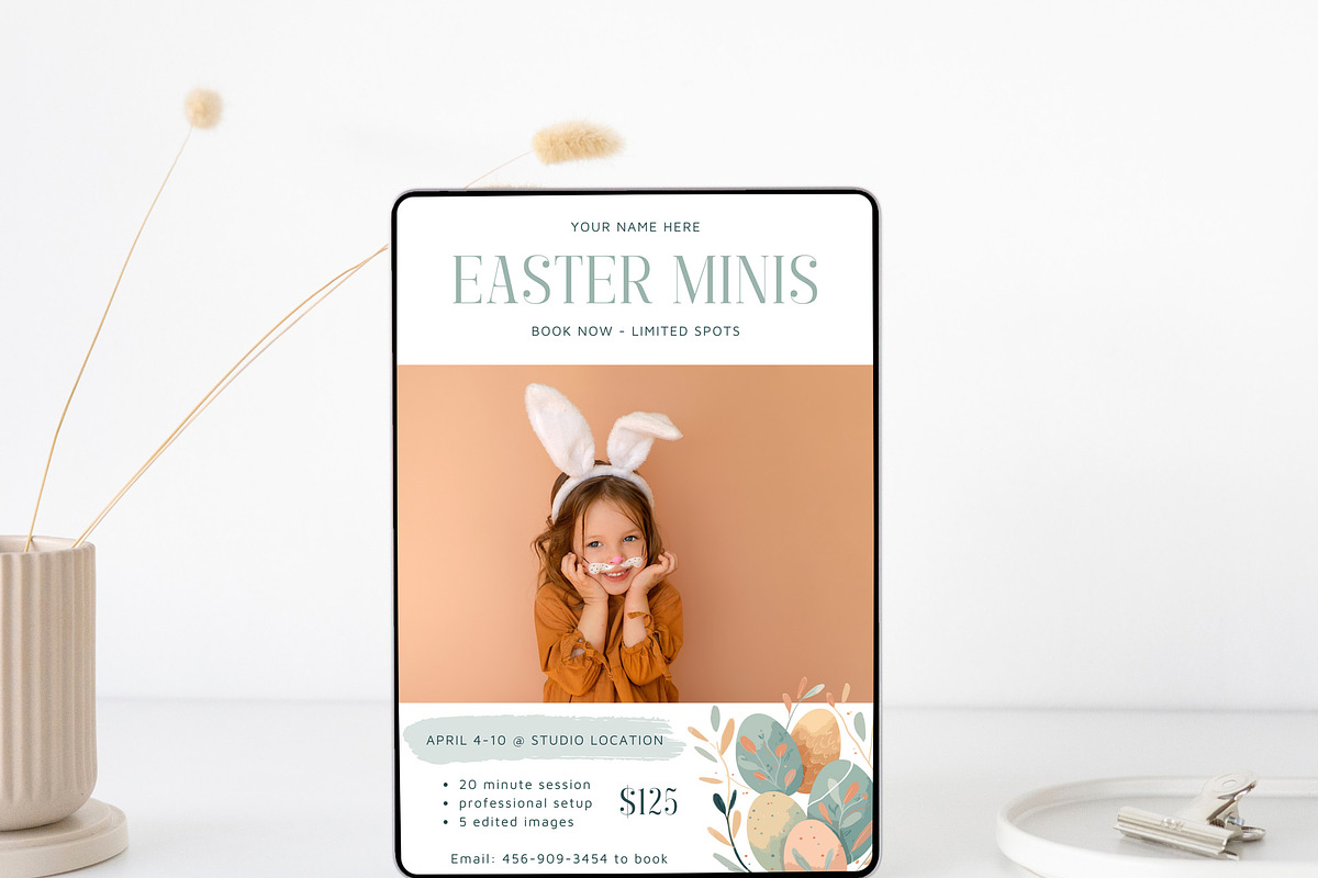 Easter Mini Session Template Canva, a Templates & Theme by Sweet Little Muse (Photo 1 of 2)