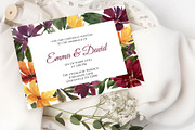 Watercolor Flowers, Burgundy & Gold, an Illustration by Graphic Blue Bird (Thumbnail 6 of 6)