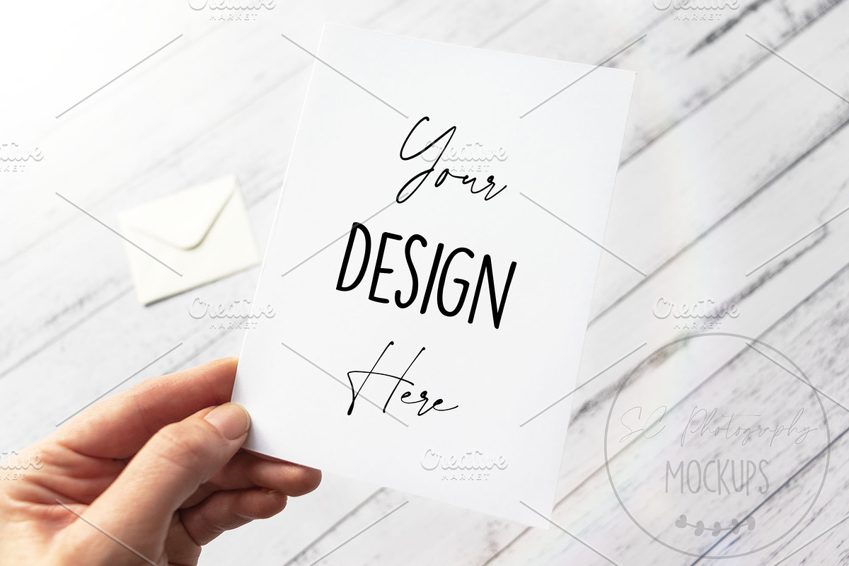 Handheld White Card Mockup JPG, a Beauty & Fashion Photo by SC Photography & Design (Photo 1 of 2)
