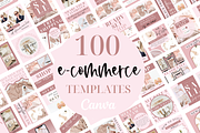 Ecommerce Pink Instagram Templates, a Social Media Template by Oh So Social Boutique (Thumbnail 1 of 5)