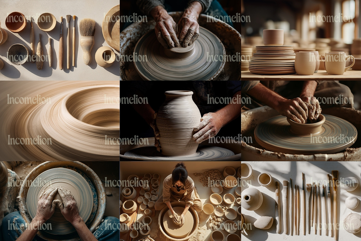 50 Aesthetic Pottery Stock Photos, a Person Illustration by Incomelion (Photo 3 of 13)