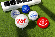 Sports Golf Ball Mockup, a Merchandise Mockup by Permadi Creative (Thumbnail 3 of 5)