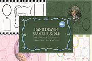 Hand Drawn Frames Bundle, a Decorative Illustration by PeDe Designs (Thumbnail 1 of 29)