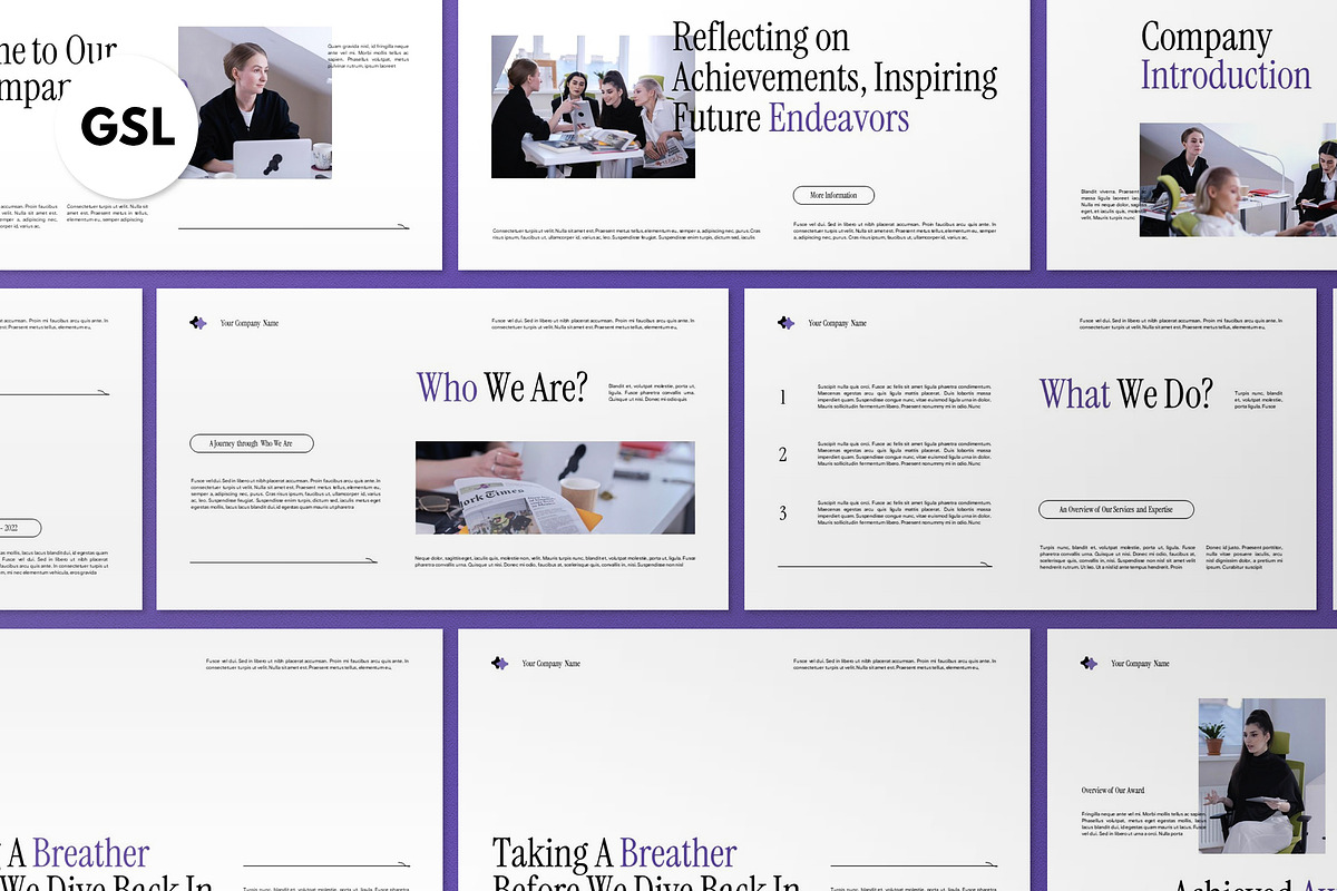 White Company Profile Google Slide, a Presentation Template by graphicook (Photo 1 of 4)