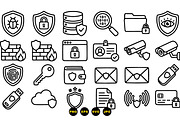 Cyber Security Icon Set, an Illustration by designvectx (Thumbnail 2 of 3)