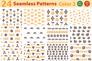 African Vector Seamless Patterns