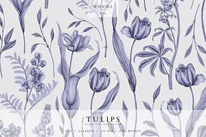 Tulips, floral pattern design