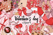 Valentine's Day Clipart, a Seasonal Illustration by GlamArtZhanna (Thumbnail 1 of 4)