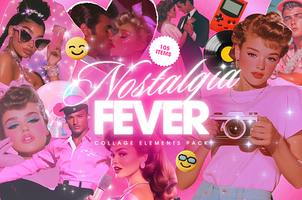 Retro Collage Elements Pack, an Object Graphic by Design Alchemy Studio