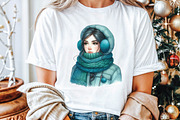 Watercolor Winter Girl Clipart, an Illustration by Libby Wishes (Thumbnail 6 of 6)